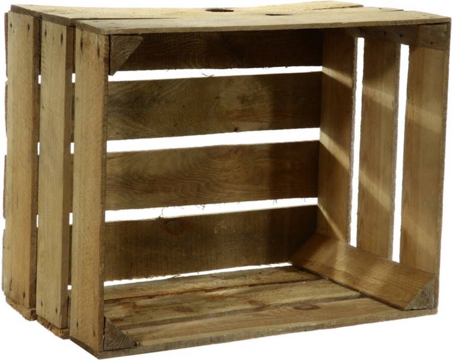 Merkloos Houten tuin decoratie kist 30 x 50 x 40 cm Decoratie voor huis en tuin