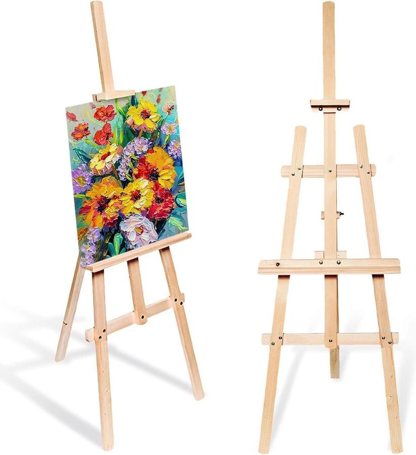 Houten Verstelbare Schildersezel Voor Creatieve Doeleinden En Gebruikers Van Alle Leeftijden