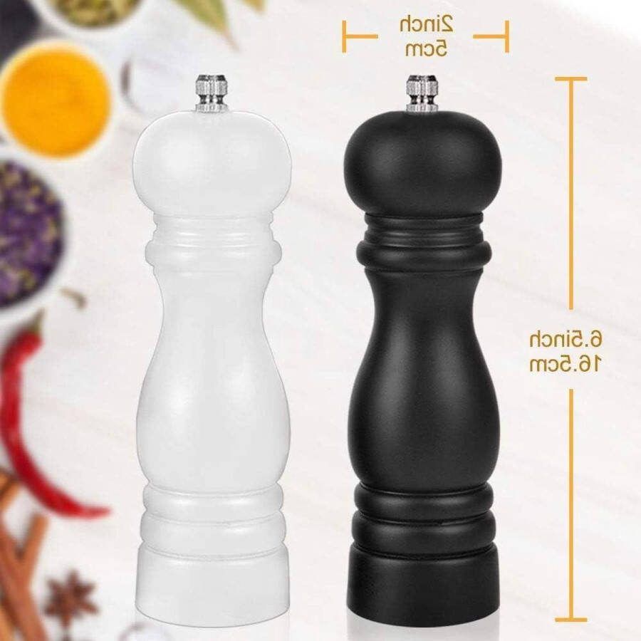 Houten zout- en pepermolen set van 2 Grote zoutpepermolen met verstelbare molen Handmatige kruidenmolen met keramisch maalwerk voor zeezout en chili salt and pepper grinder set copper