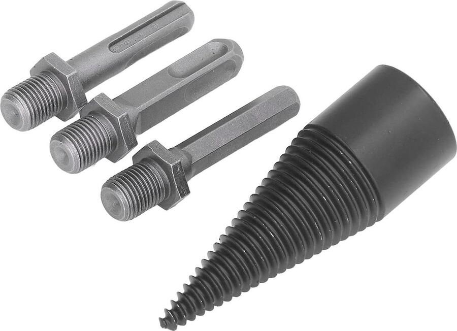 Houtklover Elektrische Houtsplijter Boor Brandhout Bits Houtklovers Ontsteker Splitboor Gereedschap Verwijderbare Houtklovers Taps Toelopend (32mm) Houtklover