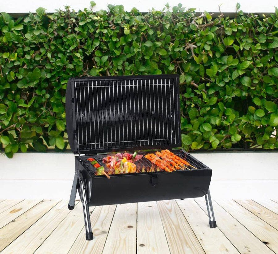 Houtskool Barbecue Rookbarbecue Mini BBQ Tafelgrill Picknick Camping Grill Grilloppervlakte (LxB) 38 x 52 cm