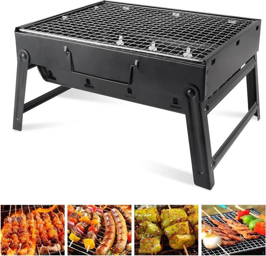 Houtskoolbarbecue tafelgrill voor camping en picknick Draagbare afneembare BBQ