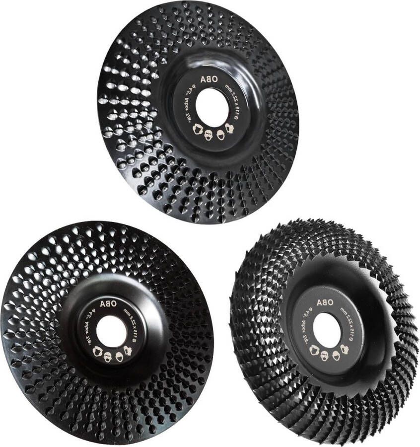 Houtsnijwerk schijf 115mm 3 stks Hout Slijpwiel Grinder Shaping Disc voor Haakse Slijpers met 22.23mm Prieel Haakse Slijper
