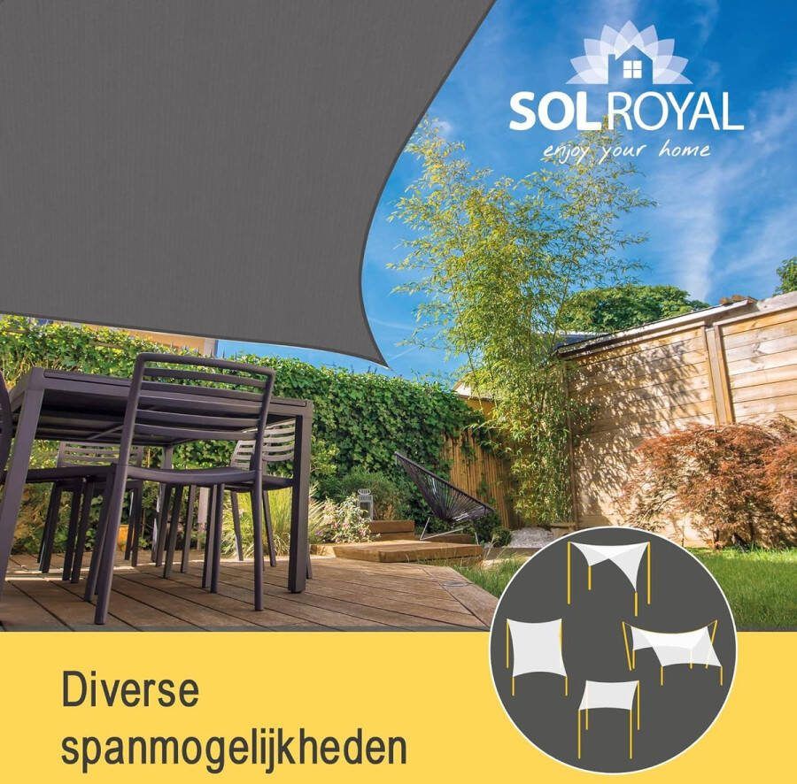 HS9 Schaduwzeil 2x4 m Antraciet Rechthoekig ademende luifel voor terras tuin strandhuis HDPE UV-bescherming zonwering 200x400 cm
