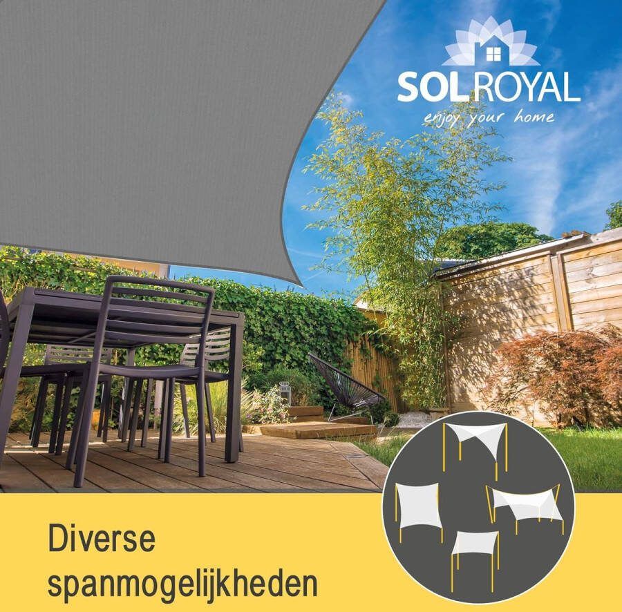 HS9 Schaduwzeil 2x4 m Grijs Rechthoekig ademende luifel voor terras tuin strandhuis HDPE UV-bescherming zonwering 200x400 cm