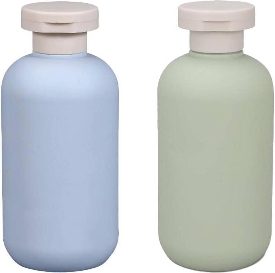 HTML Content Knijpflessen Reisflessen Shampooflessen HDPE Lekvrij Reiscontainer Shampoo Reisshampoohouder Crèmes Spoeling Toiletartikelen 2 Stuks 300 Ml reisflesjes handbagage