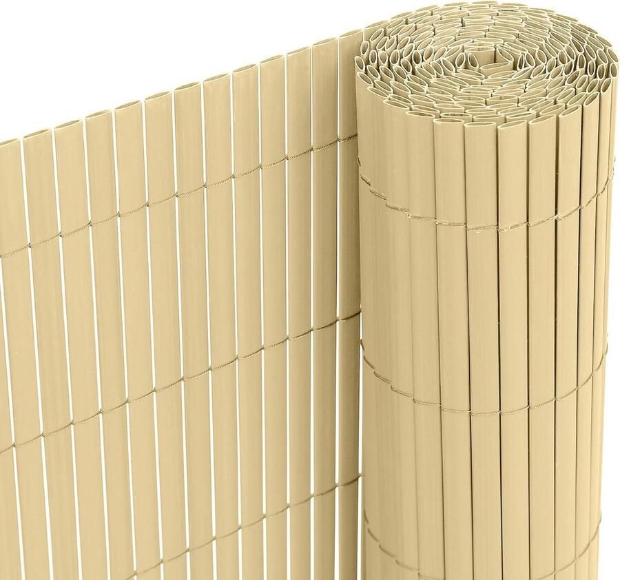 HTML Content PVC Privacyscherm Zichtbrekend Hek Windbescherming voor Balkons Bamboe 4 meter 90 cm bamboe schutting
