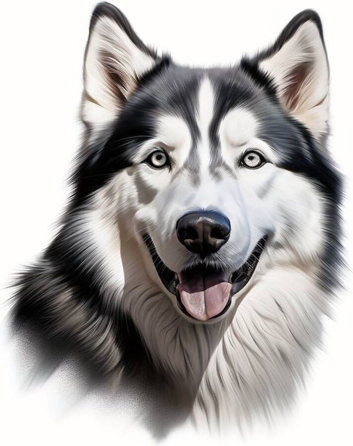 Husky Applicatie Sticker Voor Autoraam Of Deur Muur Sticker Laptop of Tablet Sticker Toiletbril Sticker