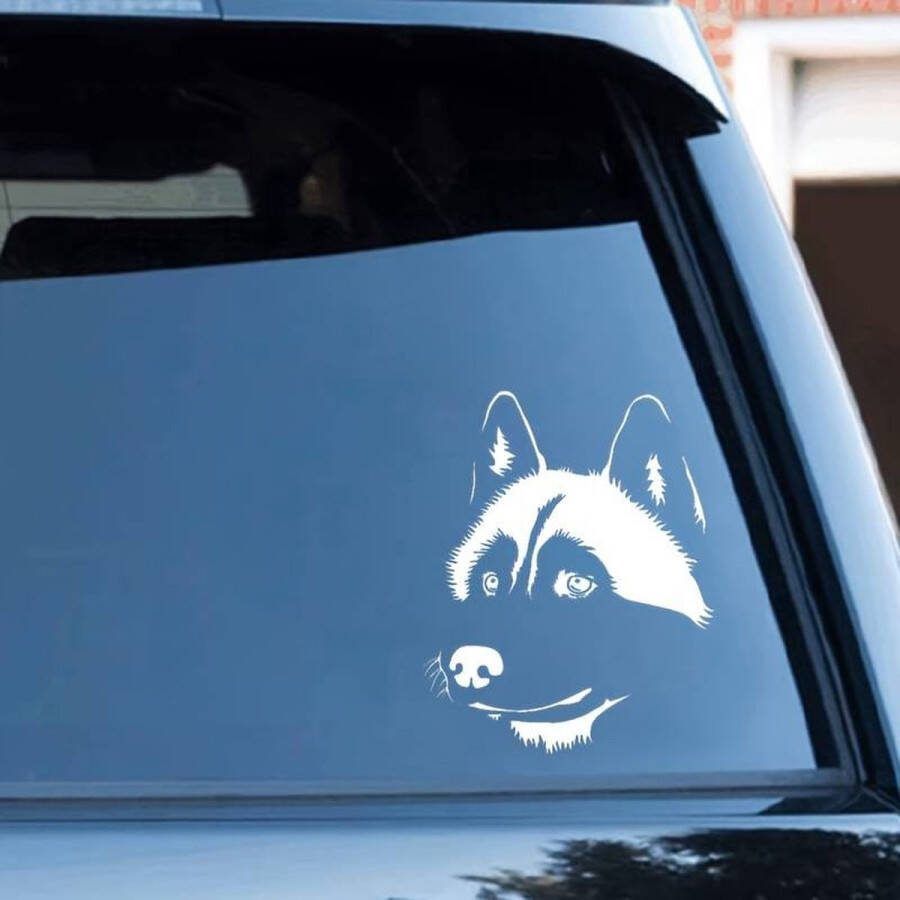 Husky Autosticker Sticker Voor Autoraam Of Deur Muur Laptop Rashondensticker