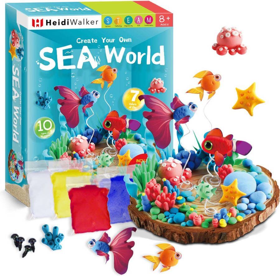 HW Polymeer klei Polymeerklei polymer clay polymeer clay starter kit knutselpakket onderwaterwereld zeedieren HD858