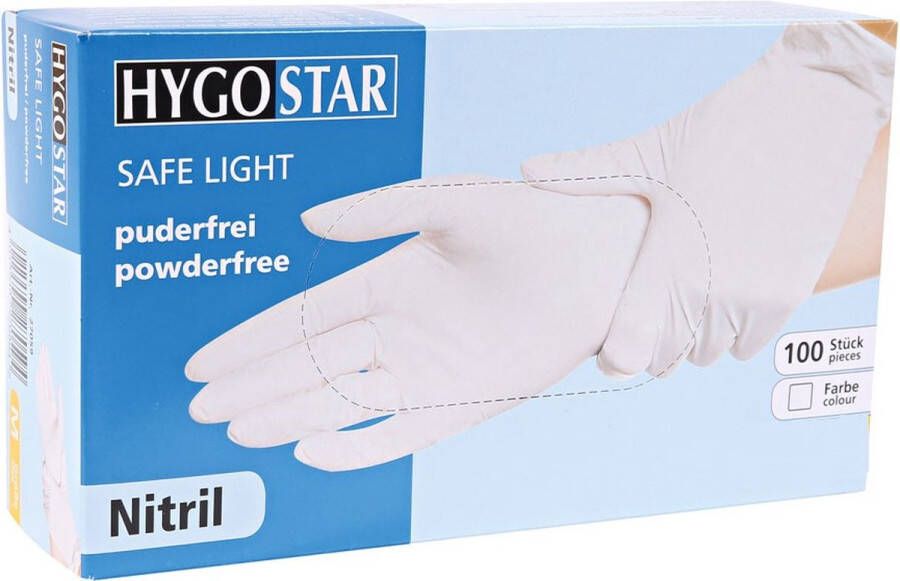 Hygostar Wegwerp handschoenen Nitril Poedervrij Wit XL 100 stuks