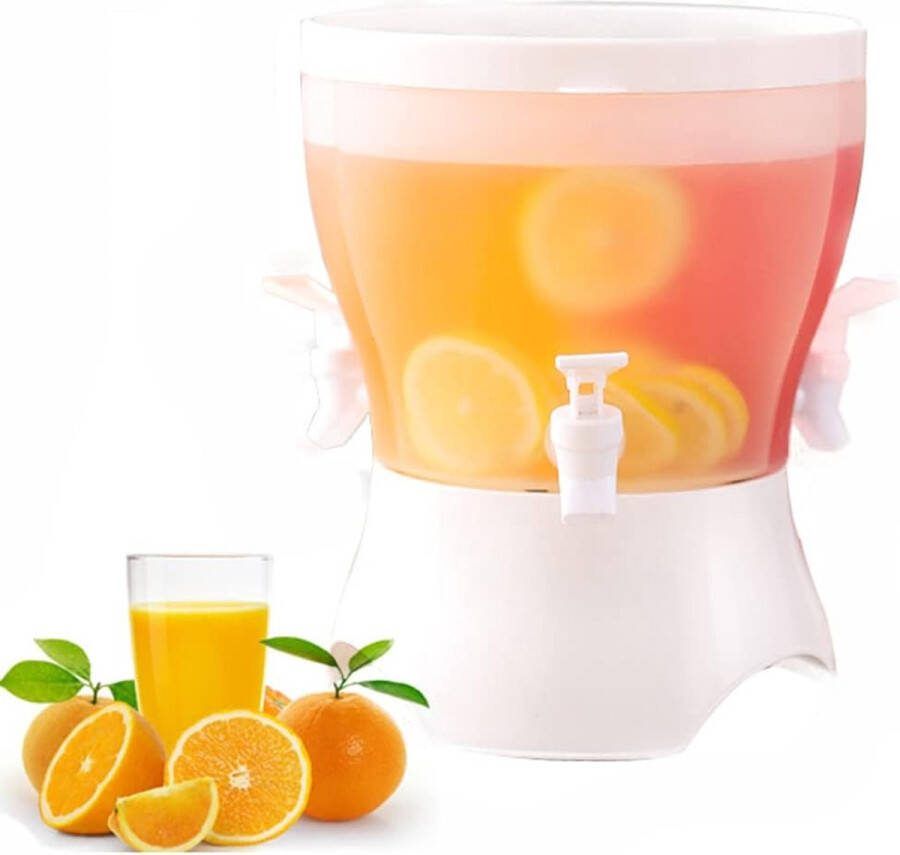 IBBO Shop Drankdispenser met 3 kraantje Sap dispenser 3 in 3 aparte dispensers 3.75 liter plastic drankdispenser met 3 compartimenten ijswatercontainer voor zomerse sappen koud water