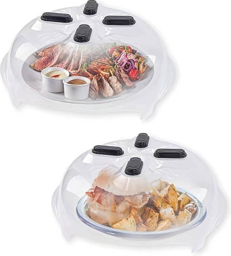 IBBO Shop Magnetron deksel Magnetronstolp Afdekschaal Deksel Magnetron Microgolf Microwave Geen vieze magnetron meer 30 cm 2 stuks