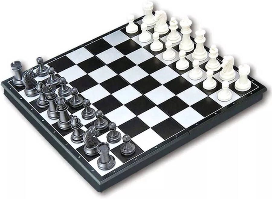 IBBO Shop Opvouwbaar schaakbord 13 x 13cm mini schaak bord Schaakspel met schaakstukken- Schaakspellen Magnetisch Draagbaar