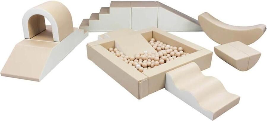 Iglu foam blokken party set XXL bestaande uit elementen Beige Wit