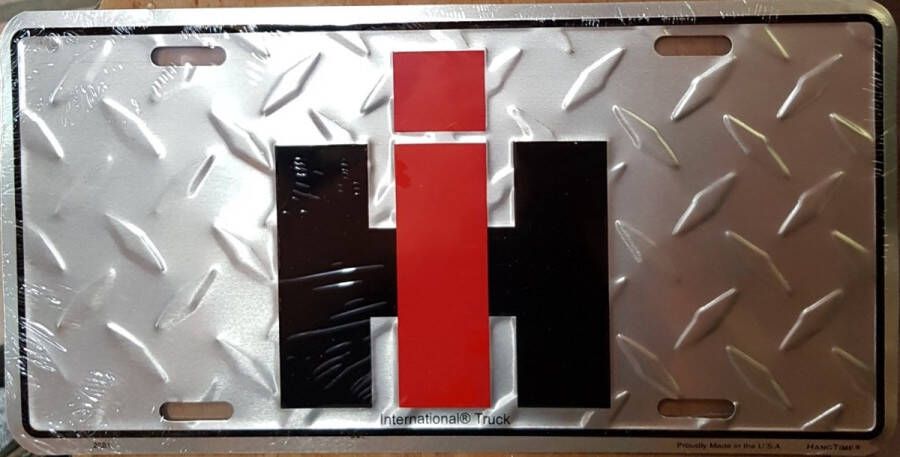 IH International Harvester Diamond. Aluminium wandbord 15 x 30 cm