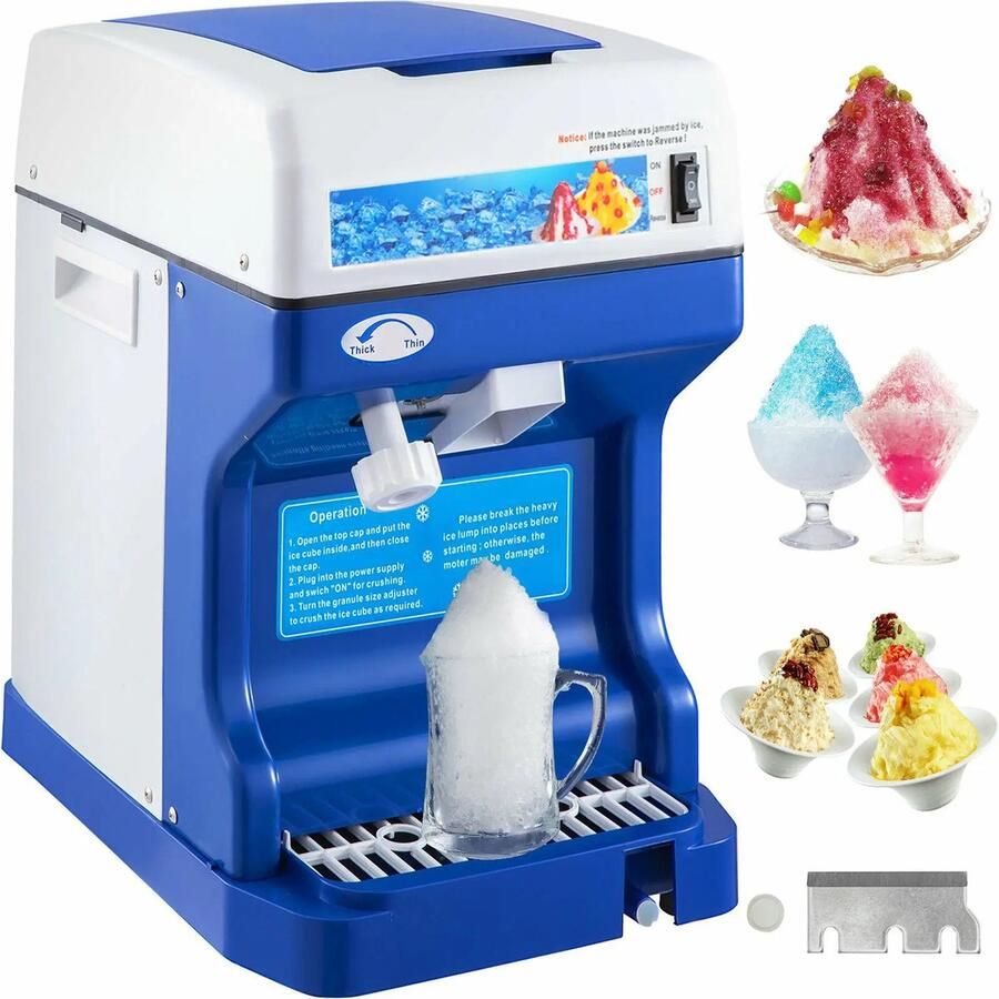 IJs crusher Elektrisch- 120 KG per uur Ice Crusher Blender Ijsvergruizer Ijsmaler Schaafijsmachine Slush Maker Slush Puppy Slush Machine 1.5 kg Capaciteit