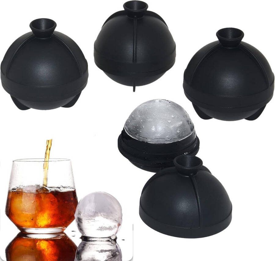 Ijsbal schimmel bal siliconen ijs ronde vormen grote fabrikant dienblad 6 x 6 cm perfect voor whisky cocktail en elke drank (4)
