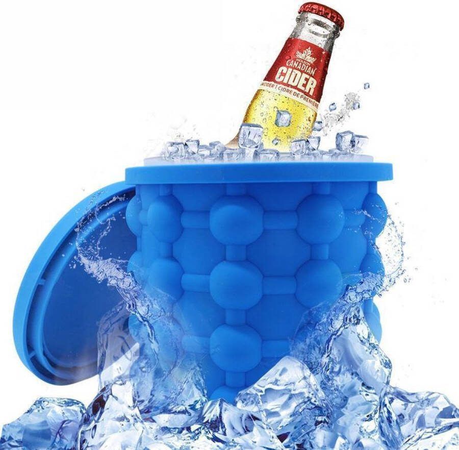 Ijsblokjes maker Ijsblokjes -Cubjes Ijsblok vormen Wijnkoeler Ijsemmer Zomer Lente Diepvries Silicone ijsmaker
