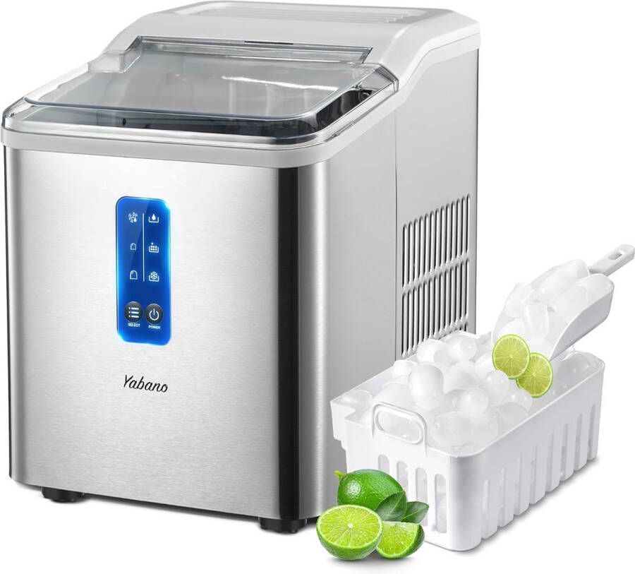 IJsblokjesmaker IJsmachine 1.5L Draagbaar Met IJsschep 12KG IJs in 24 Uur