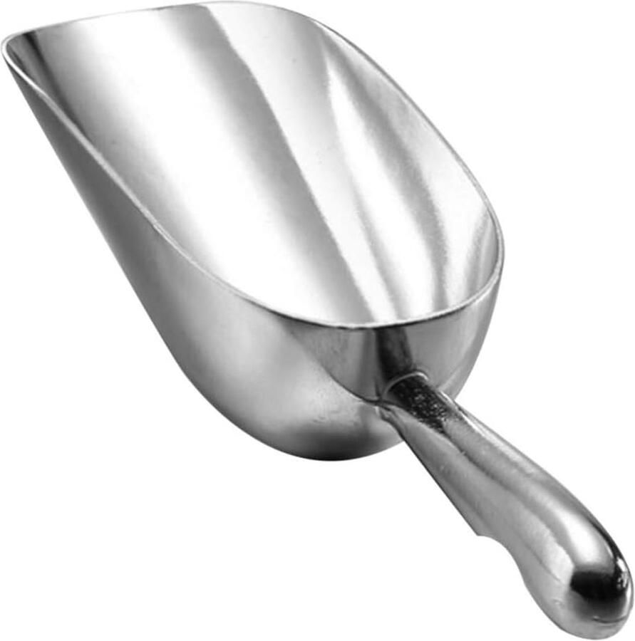 IJsblokjesschep Gegoten aluminium schepscheppen Keukengereedschapsscheppenset Gecontourde handgreep ijsschep voor ijsblokjesmachine Vriezer Koffieboon Voedsel Snoepmeel Popcorn Roestvrij 12 oz