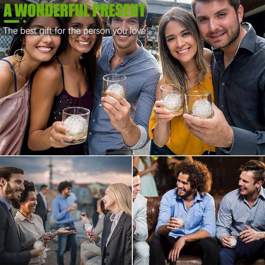 IJsblokjesvorm van siliconen 4-delige set grote bal met deksel en trechter herbruikbare ijsblokjesvormen XXL BPA-vrije ijsblokjesvorm rond ijsbolvorm voor bier cocktails whisky babyvoeding