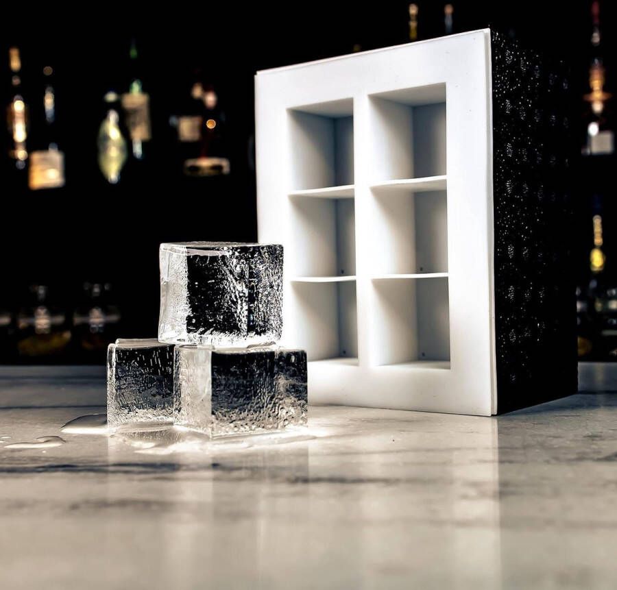 Ijsblokjesvorm voor Grote Helder Ijsblokjes 5 x 5 x 5 cm Smelt Langzamer Ideaal voor Cocktails en Whisky