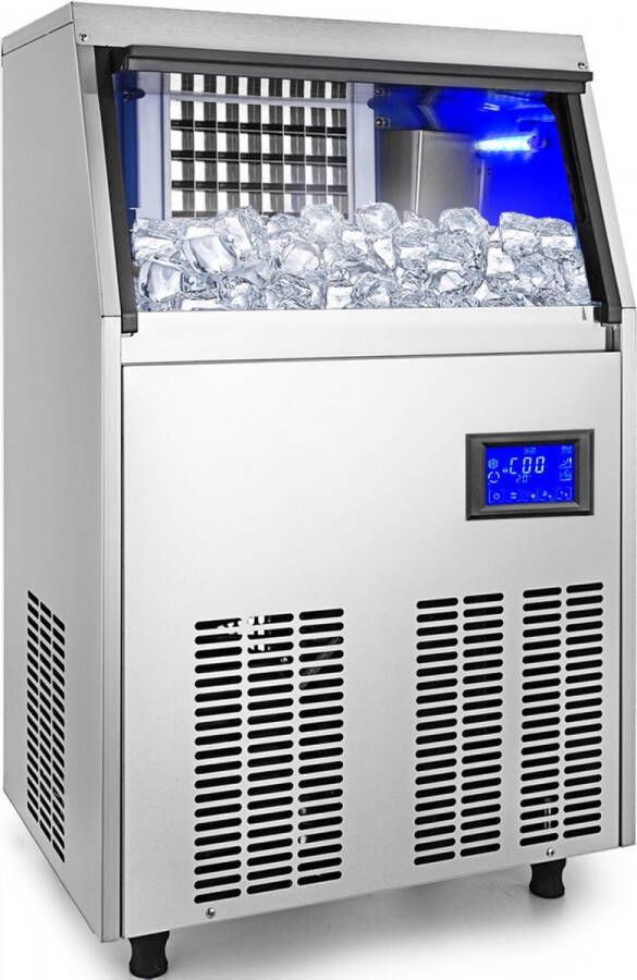 Ijsmachine Ijsblokje Maken Machine Commerciële Ijsmaker 250W Roestvrij Staal en Abs