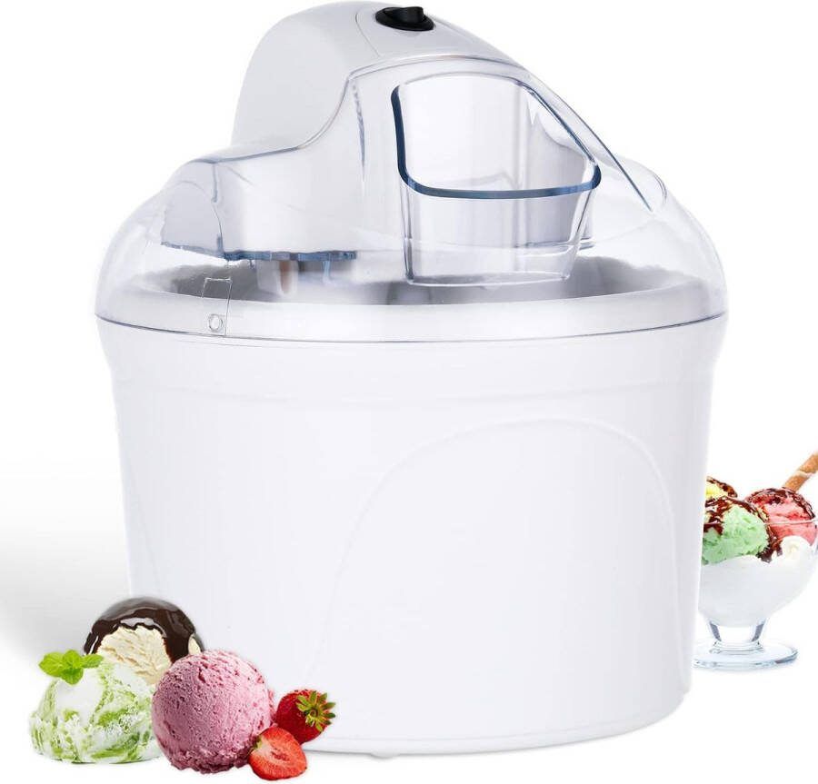 Ijsmachine softijs 1.5L 12 ballen ijs Eenvoudig te reinigen wit