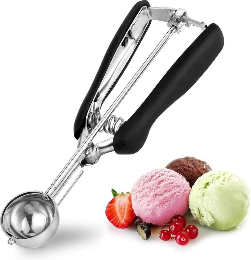IJsschep RVS 3 5 cm 15 ml met Trigger en Comfortabel Handvat voor IJsbal Bakken Meloenbal