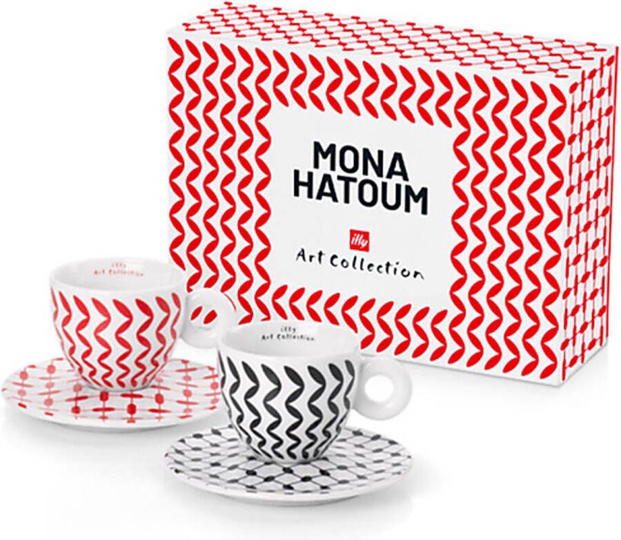 Illy Art Collection Mona Hatoum Cappuccino Kop en Schotel 2 stuks