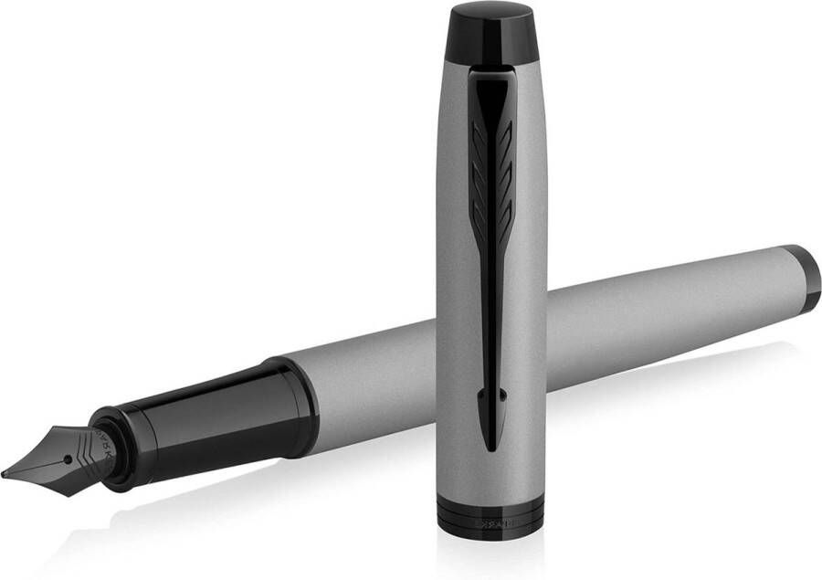 IM Premium Black Edition Vulpen Achromatisch Mat Grijs Zwarte Trim Fijne Penpunt Zwarte Inkt Gift Boxed