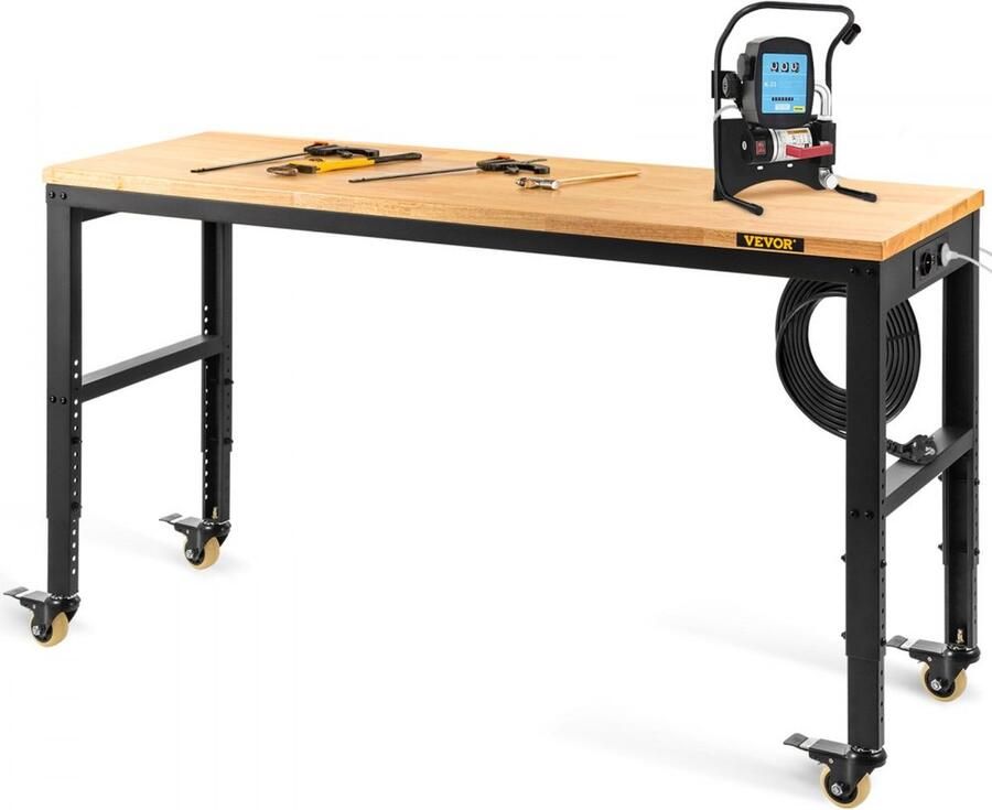 In hoogte verstelbare werkbank opspantafel 122x61x104cm werktafel 1600lbs