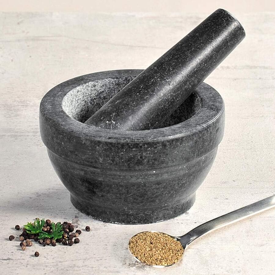In set effectieve en eenvoudige vijzels vijzel met stamper 16 x 16 x 8.5 centimetres