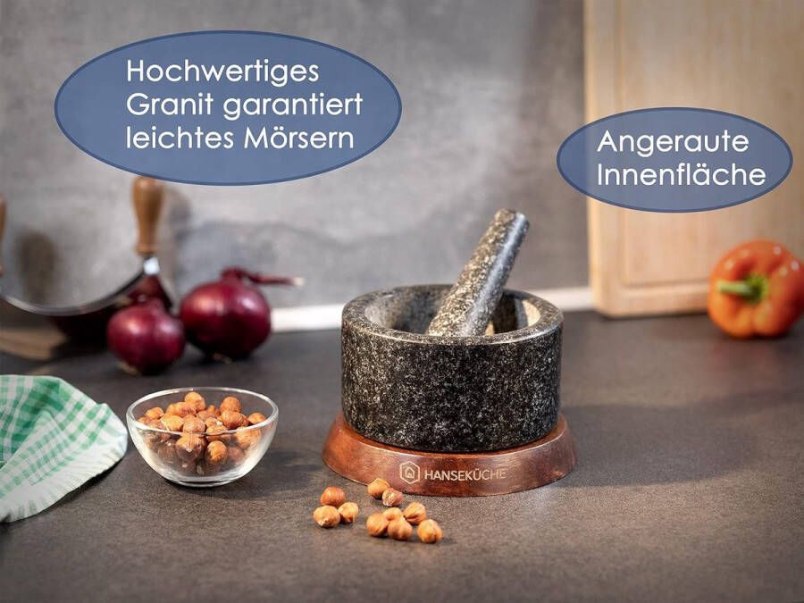 In set effectieve en eenvoudige vijzels vijzel met stamper