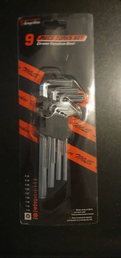 Inbussleutelset 9-delig Inbus key set 9-delige L-vormige inbussleutelset