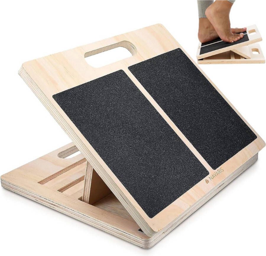 Incline Board Rekken en Strekken Verstelbaar Anti-slip Houten Incline Board Voor Volledige Flexibiliteit 3 Standen Inklapbaar voor Gemakkelijke Opslag