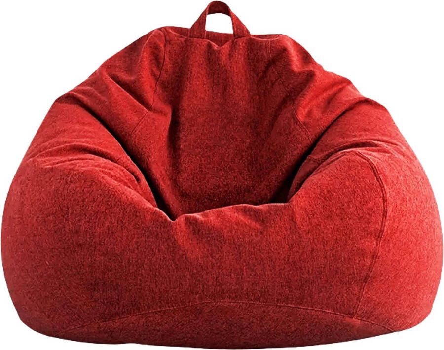 Indoor zitzak met EPS-parelvulling pof relaxstoel zitkussen vloerkussen Bean Bag (M rood)