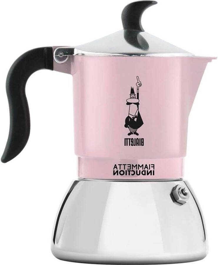 Induction Espressokoker 4 kopjes (150 ml) geschikt voor alle warmtebronnen elegant design roze