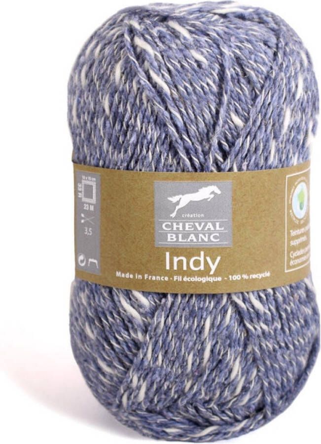 Indy ardoise jeansblauw 013 100% gerecycled haakgaren 5 bollen