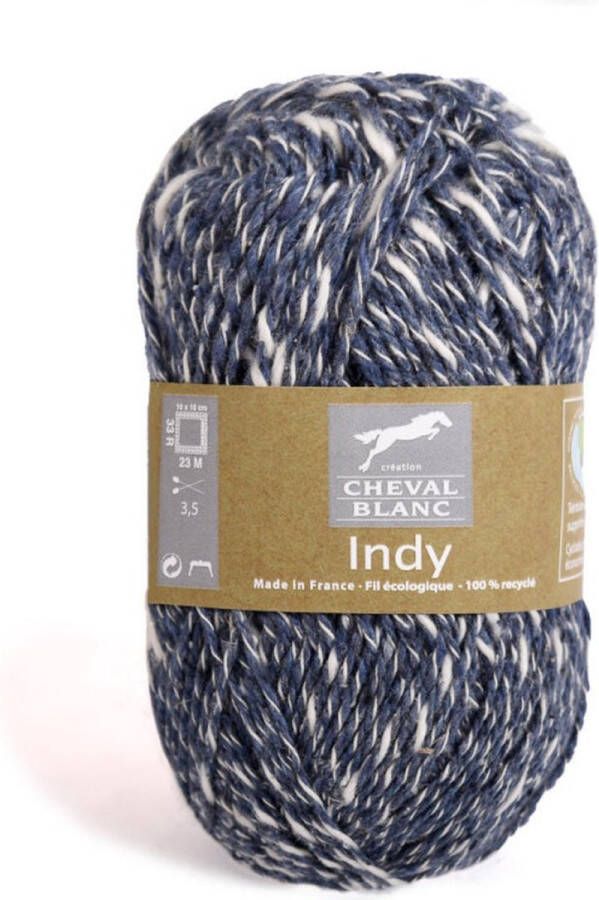 Indy camaieu donker jeansblauw 028 100% gerecycled haakgaren 5 bollen