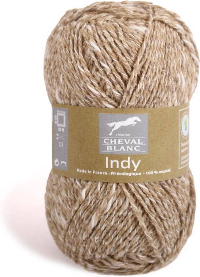 Indy mokka bruin 205 100% gerecycled haakgaren 5 bollen