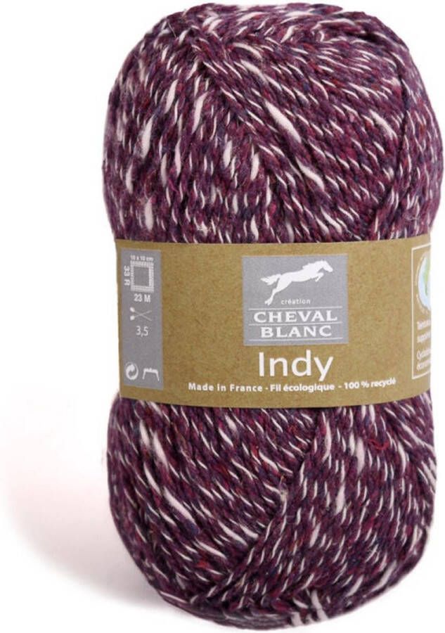 Indy prune paars 252 100% gerecycled haakgaren 5 bollen