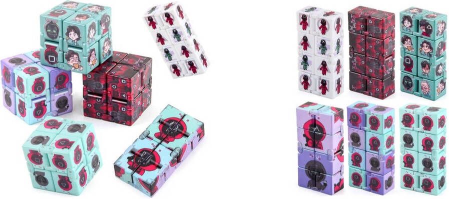 Merkloos Sans marque Infinity Magic Cube Friemelkubus Infinity Cube Fidget gadget simple dimple Anti stress Fidget Spinner Stress verlichtend Fidget Toys Grijs