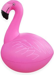 InflaGlow Solar Opblaas Roze Flamingo met LED verlichting Werkt op Zonne-energie Ingebouwde accu Geeft tot wel 8 uur licht 2 Stuks