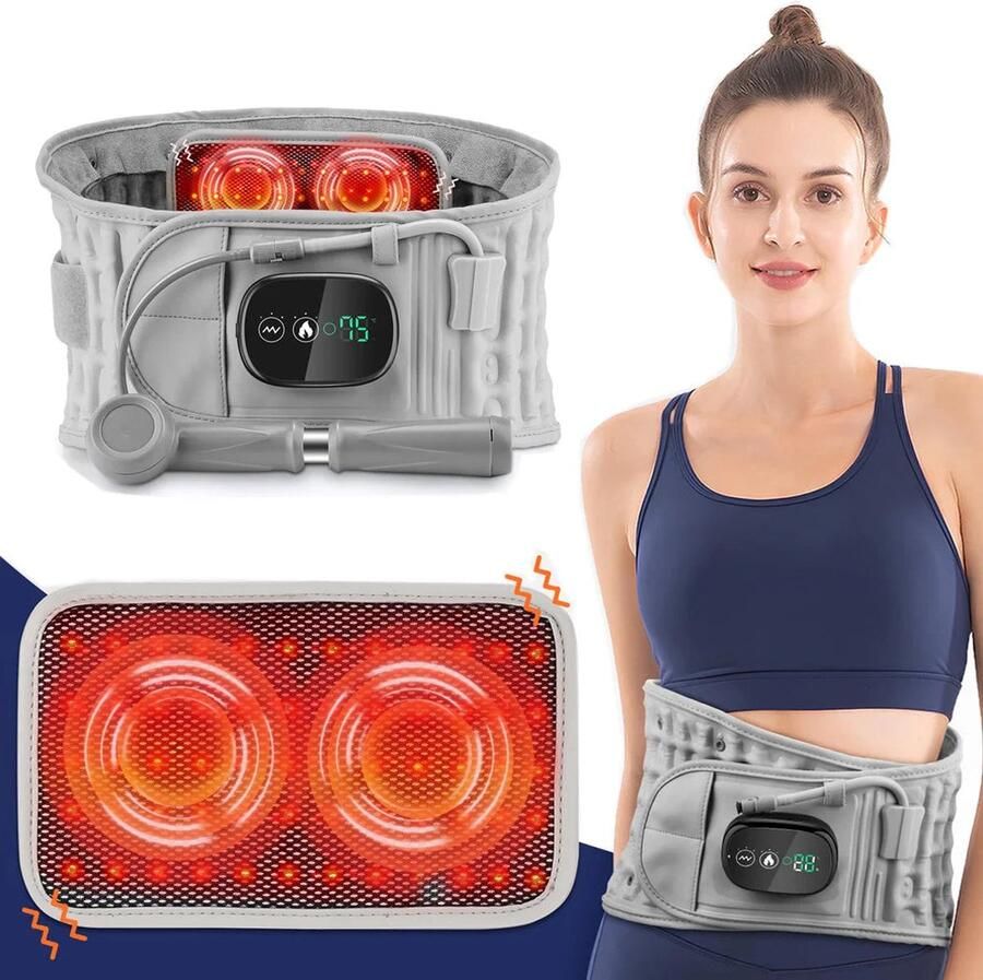 Infraroodband Opblaasbaar Infraroodlamp Infraroodtherapie Infraroodriem Draagbare Infraroodband Onderrug Schouders Benen Afslankband Fitness belt Warmteband Rood licht therapie Red Light therapy