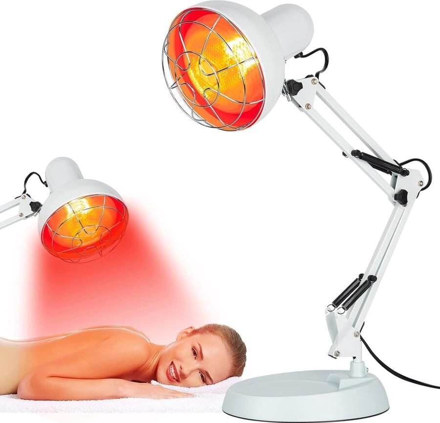 Infraroodlamp warmtestraler 100 watt rood licht Sokkel en draagbaar voor thuisgebruik
