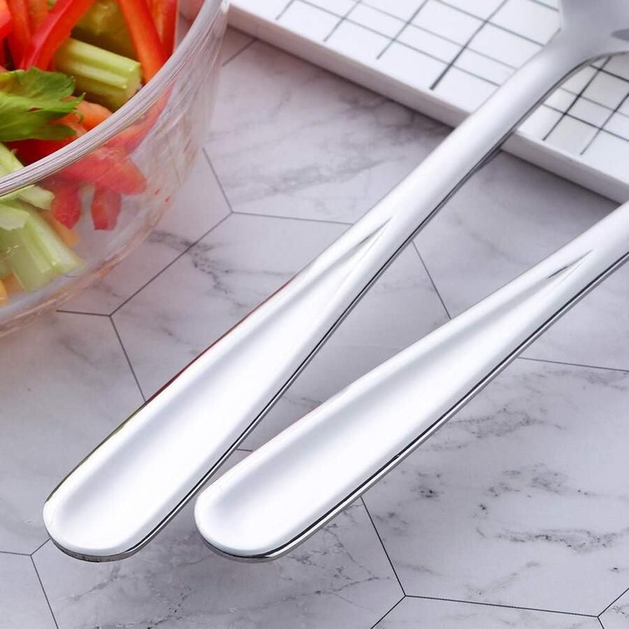 Ing slalepel en slavork zilver slabestek set van roestvrij staal 2 stuks 30 5 cm lengte