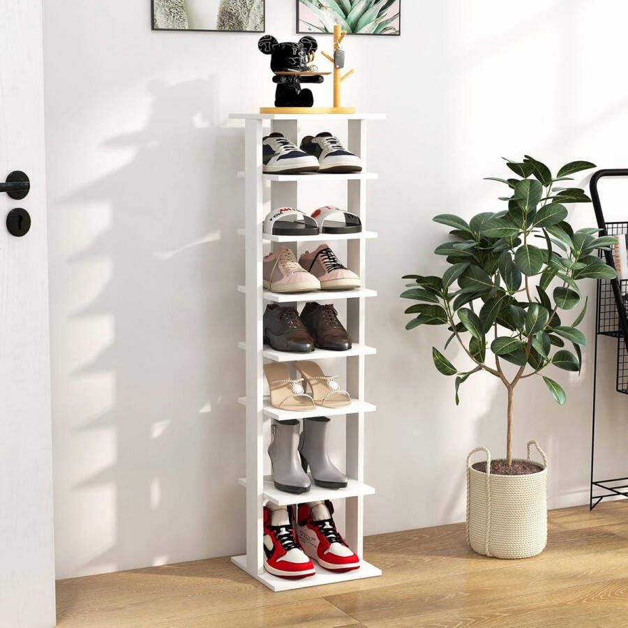 Ingang Schoenenrek 7 Niveaus Ruimtebesparend Compact Design Wit M