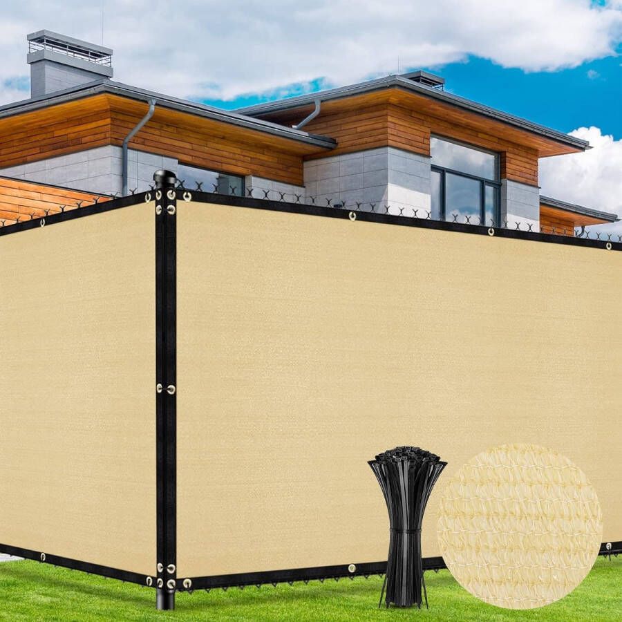 Inkijkbescherming omheining 1 5 m x 15 2 m tuinhek schaduwnet met ingestanste ringen 140 g m² blokkade uv-bescherming outdoor windscherm zonwering inkijkbescherming weefsel